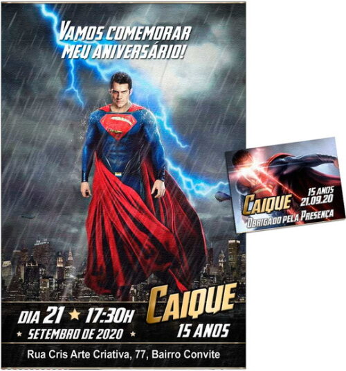 CONVITE DIGITAL C/TAG Super Homem 3