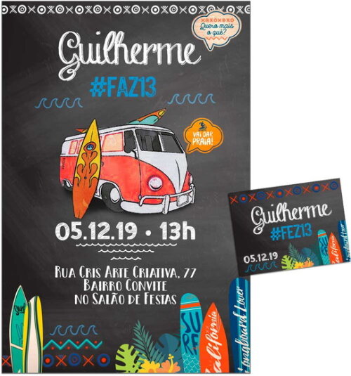 CONVITE DIGITAL C/TAG Surf Chalk