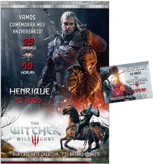 CONVITE DIGITAL C/TAG The Witcher