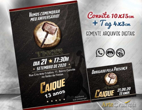 CONVITE DIGITAL C/TAG Thor 4