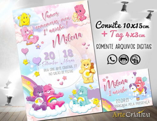 CONVITE DIGITAL C/TAG Ursinhos Carinhosos 2
