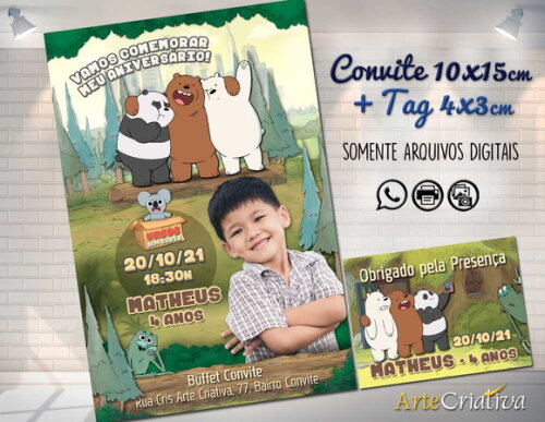 CONVITE DIGITAL C/TAG Urso sem Curso 2