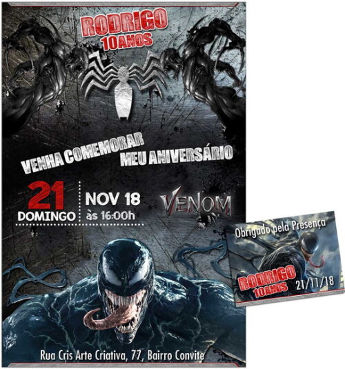 CONVITE DIGITAL C/TAG Venom