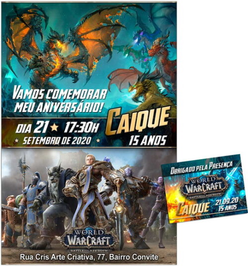 CONVITE DIGITAL C/TAG WarCraft