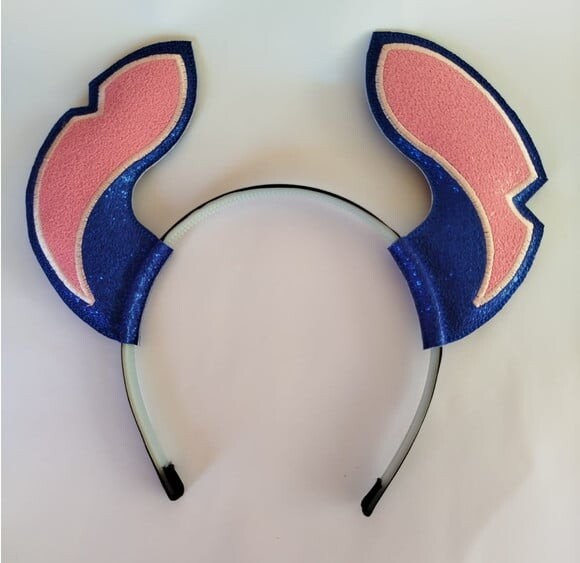 Arquinho Lilo e Stich com Brilho - Bordado - Luxo