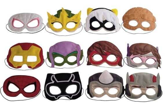 Kit 40 Mascaras Tema Spidey e Seus Amigos