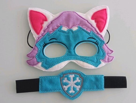Máscara Bordada Everest Super Patrulha Canina com Bracelete
