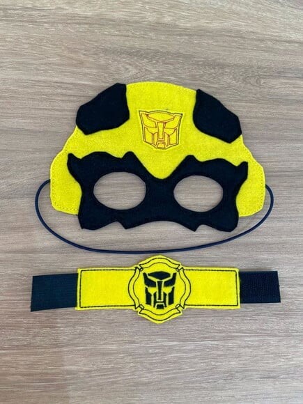 Máscara Bumblebee com Bracelete