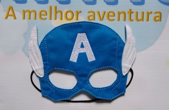 Máscara Capitão América + Bracelete - Infantil