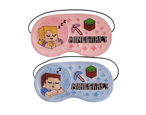 Máscara de Dormir Minecraft - Luxo Bordada