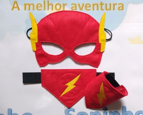 Máscara Flash com Bracelete - Infantil