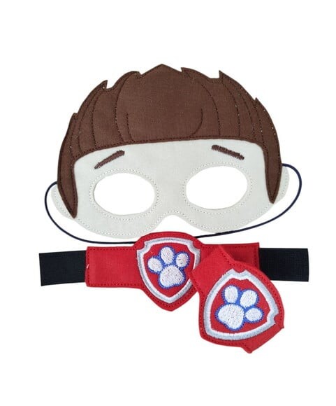 Máscara Ryder Patrulha Canina com 2 Braceletes - Infantil