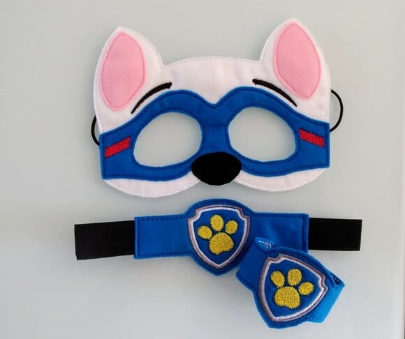 Máscara Super Apollo Patrulha Canina com 2 Braceletes