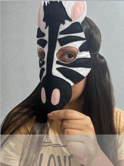 Mascara Zebra Feltro