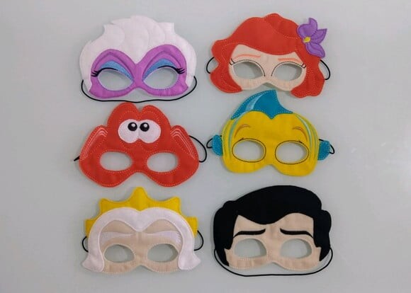 Máscaras ARIEL a Pequena Sereia