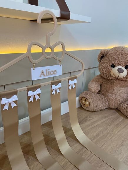 Porta Laços Infantil Personalizado com Nome