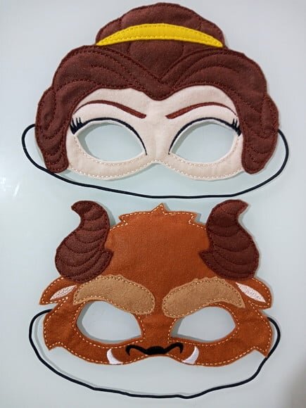 28 Máscaras Tema Bela e a Fera