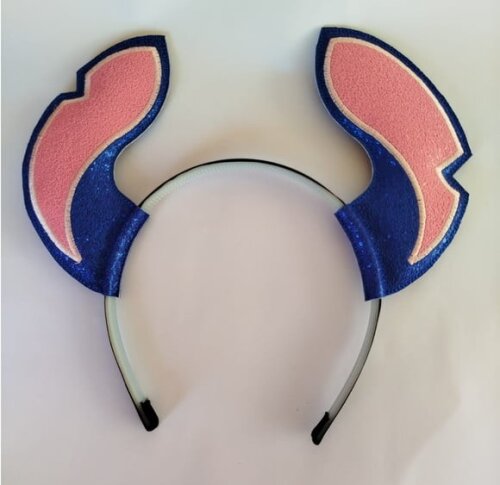 Arquinho Lilo e Stich com Brilho - Bordado - Luxo