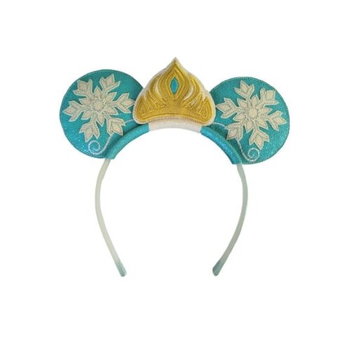 Arquinho Tiara Frozen com Brilho Bordada- Luxo