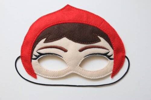 Máscara Chapeuzinho Vermelho infantil
