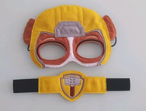 Máscara RUBBLE Super Patrulha Canina com Bracelete