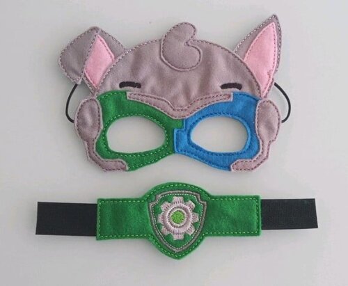 Máscara ROCKY Super Patrulha Canina com Bracelete - Infantil
