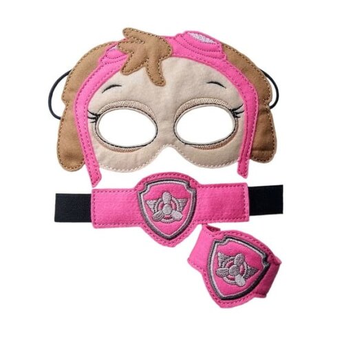 Máscara Skye Patrulha Canina com 2 Braceletes - Infantil