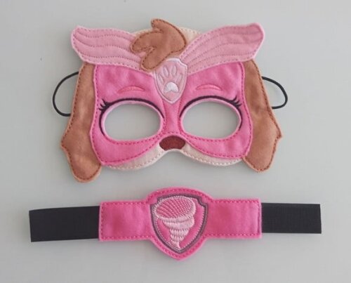 Máscara Skye Super Patrulha Canina com 1 Bracelete