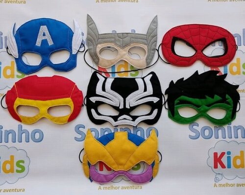 Mascara Super Heróis Infantil