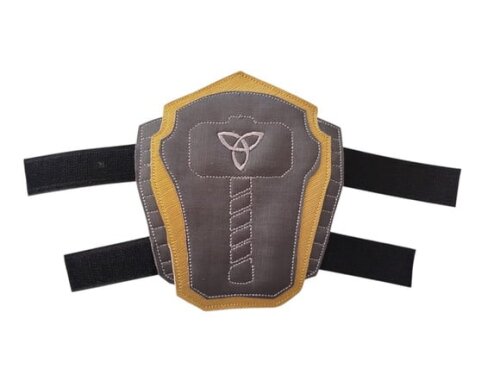 Máscara Thor com Braceletes Grandes -couro Ecológico