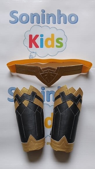 Tiara e Braceletes Mulher Maravilha - Infantil -