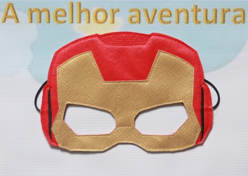 Mascara Super Heróis Couro Ecológico