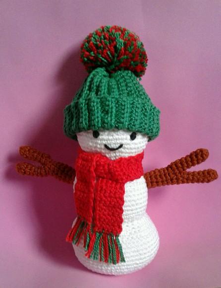 Boneco de Neve em Crochê Amigurumi