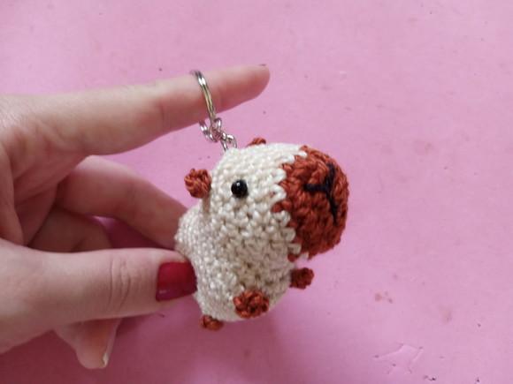 Chaveiro Capivara em Crochê Amigurumi