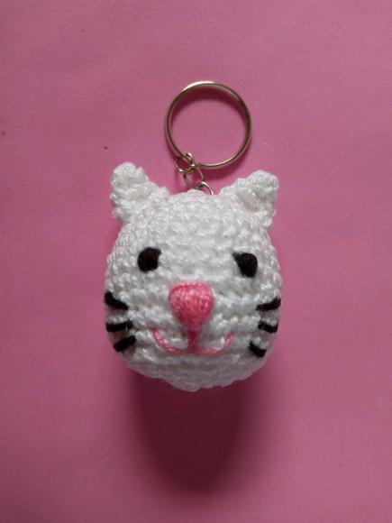 Chaveiro Gatinho em Crochê Amigurumi