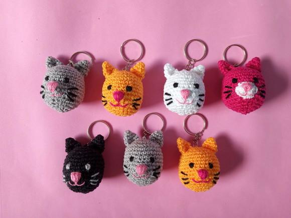 Chaveiro Gatinho em Crochê Amigurumi