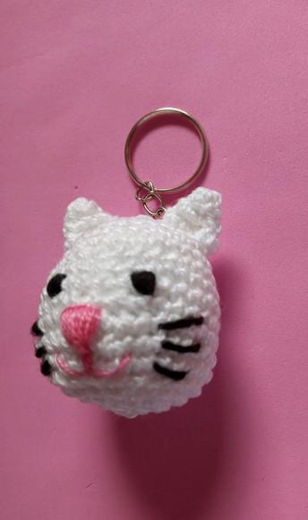 Chaveiro Gatinho em Crochê Amigurumi