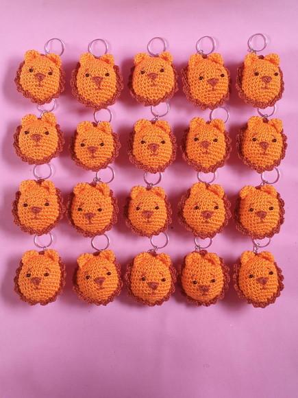 Chaveiro Leão em Crochê Amigurumi
