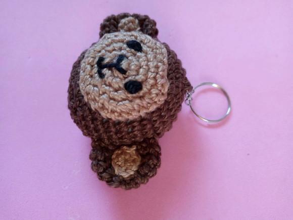 Chaveiro Macaco em Crochê Amigurumi