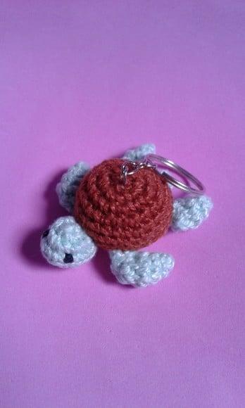Chaveiro Mini Tartaruga em Crochê Amigurumi