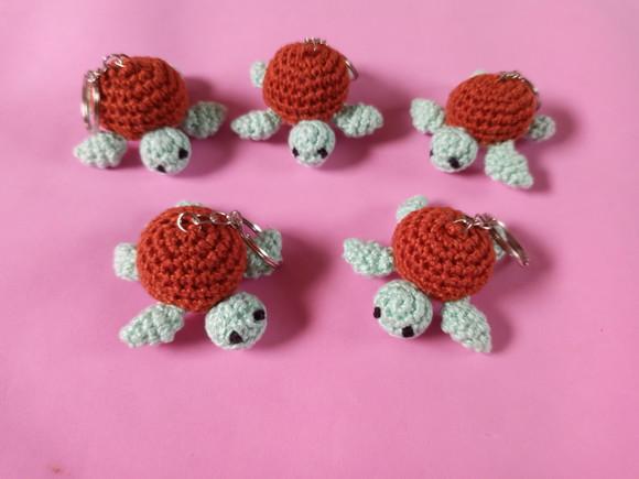 Chaveiro Mini Tartaruga em Crochê Amigurumi