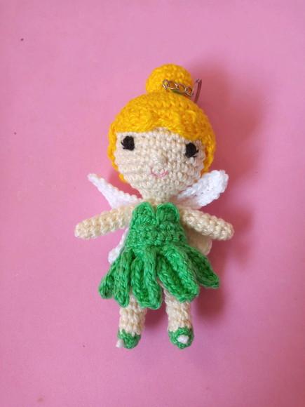 Chaveiro Sininho (tinker Bell) em Crochê Amigurumi