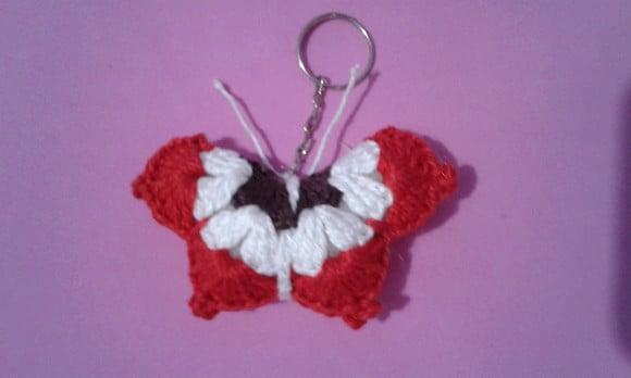 Chaveiros Borboletas em Crochê Amigurumi