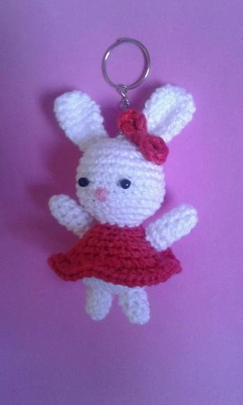 Chaveiros Coelhinhas em Crochê Amigurumi