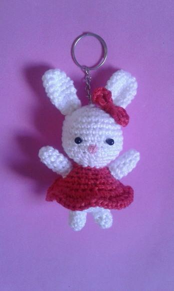 Chaveiros Coelhinhas em Crochê Amigurumi