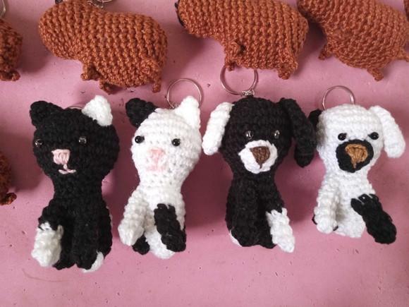 Chaveiros de Bichinhos em Amigurumi