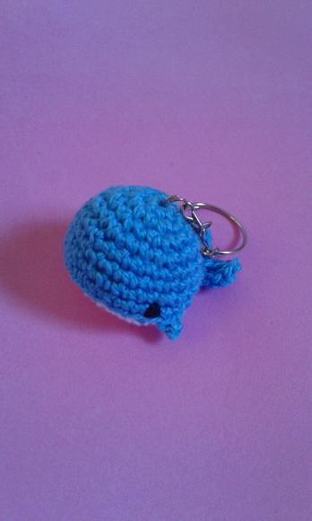 Chaveiros Mini Baleias em Crochê Amigurumi