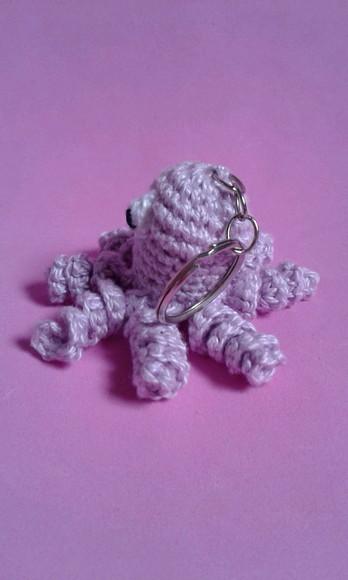 Chaveiros Mini Polvinhos em Crochê Amigurumi