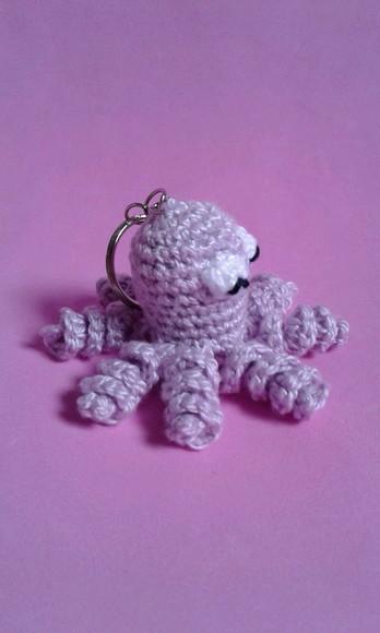 Chaveiros Mini Polvinhos em Crochê Amigurumi