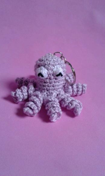 Chaveiros Mini Polvinhos em Crochê Amigurumi